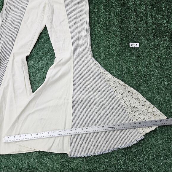 Venus Vintage Flare Bell Bottom Jeans Womens Size 6 Boho Hippie Retro Pant - Picture 13 of 15